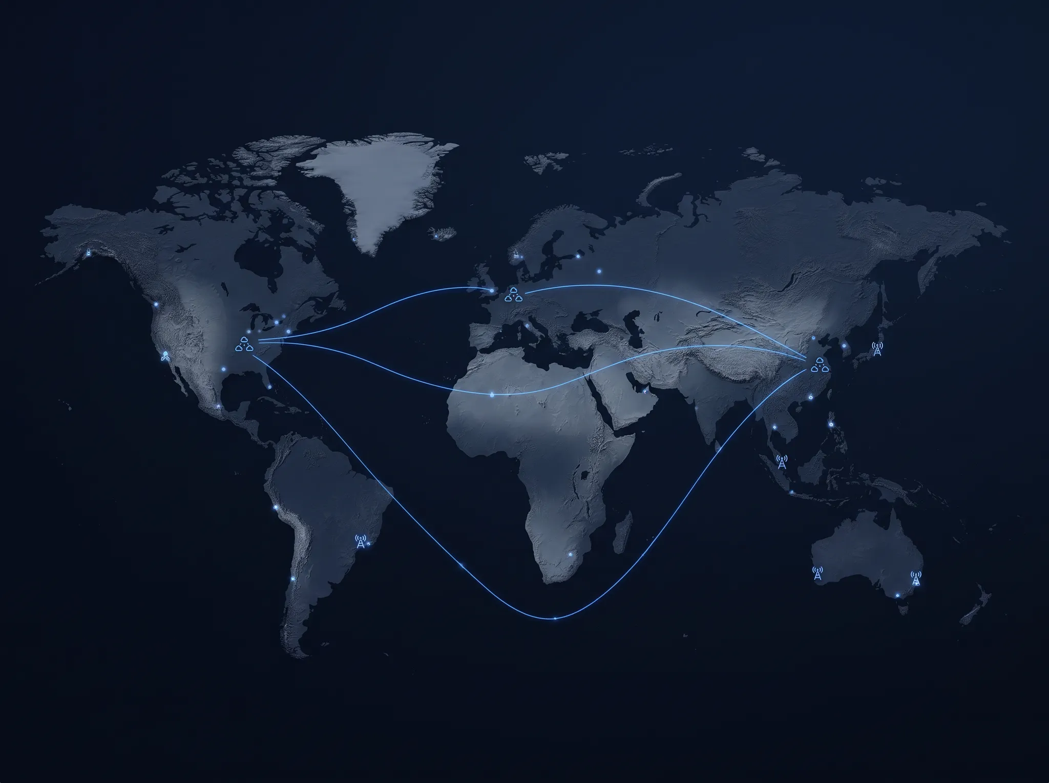 Global network paths connecting distributed cloud regions
