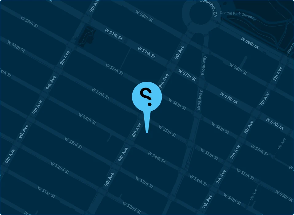 Map showing SPYSCAPE New York on 8th Avenue