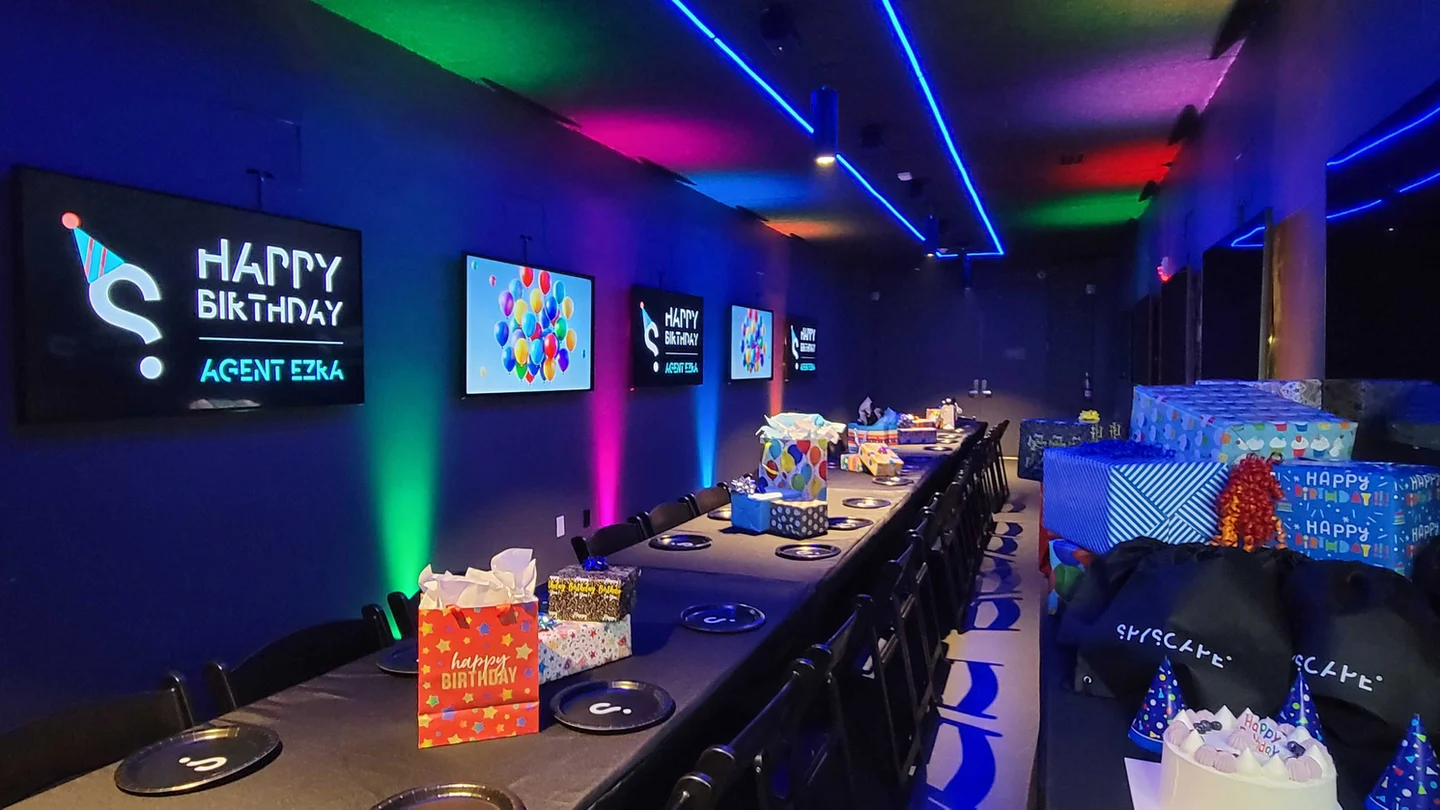 The Bunker set up for a private celebration