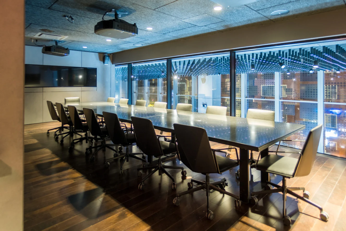 The Situation Room with an empty conference table
