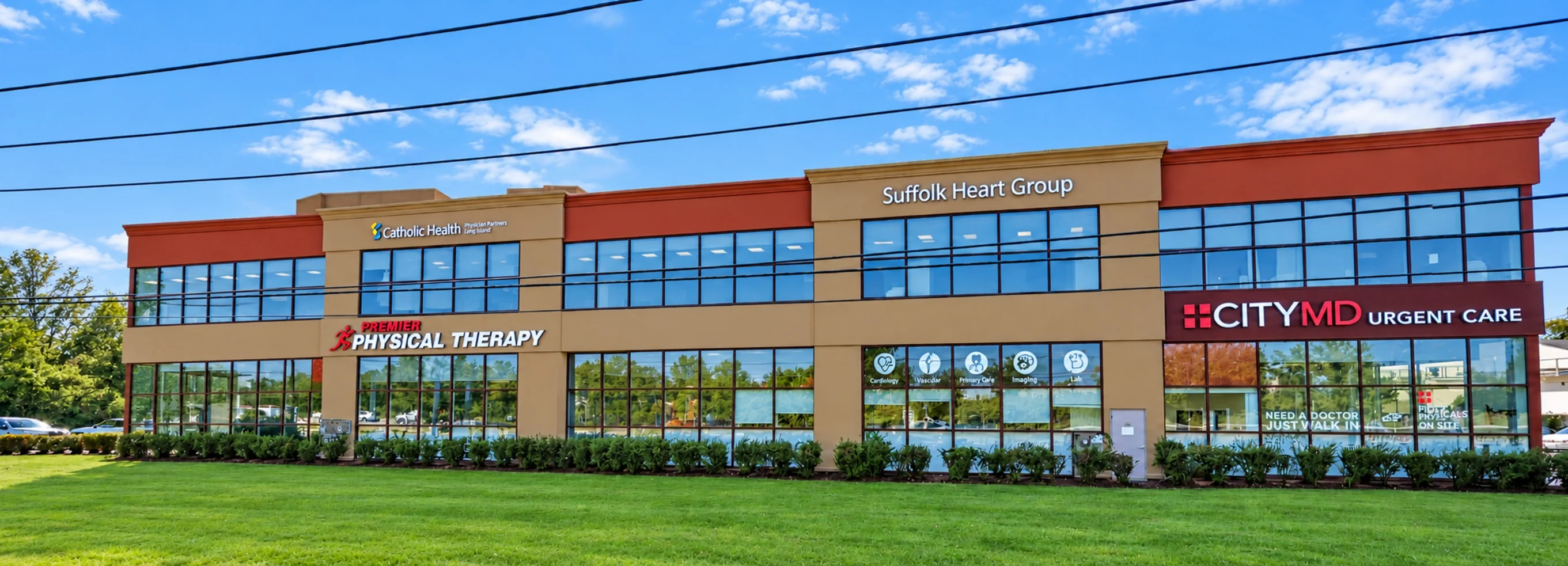 Bay Shore Medical Plaza storefront with CityMD and other medical occupants on Sunrise Highway