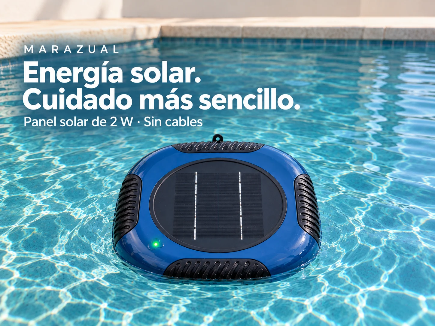 Ionizador cuadrado MARAZUAL: Energía solar, cuidado más sencillo, panel de 2 W sin cables