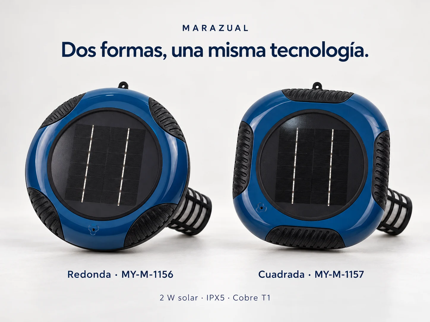 Dos formas MARAZUAL: Redonda MY-M-1156 y Cuadrada MY-M-1157, misma tecnología