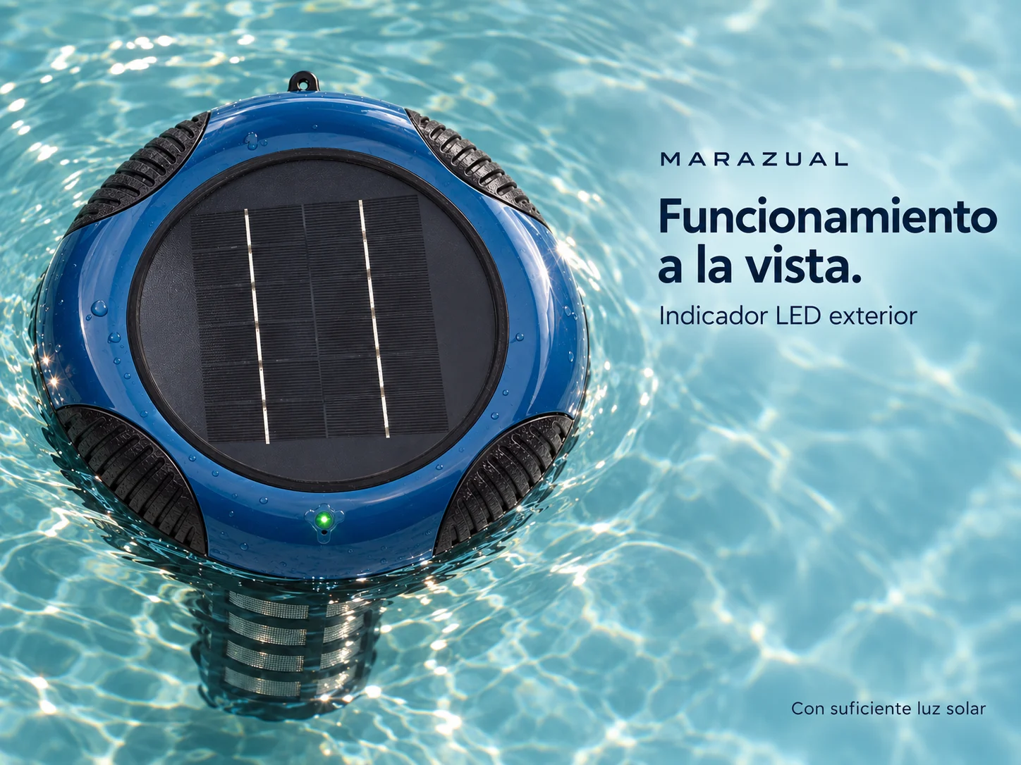 Ionizador redondo MARAZUAL con indicador LED exterior: Funcionamiento a la vista
