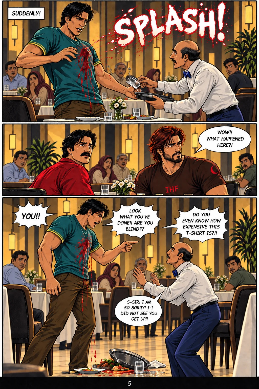 BURAAQ: The Chronicles, Event 1, page 5. Dialogue is in the artwork.