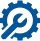 Wrench and gear icon