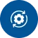 Gear and circular arrow icon
