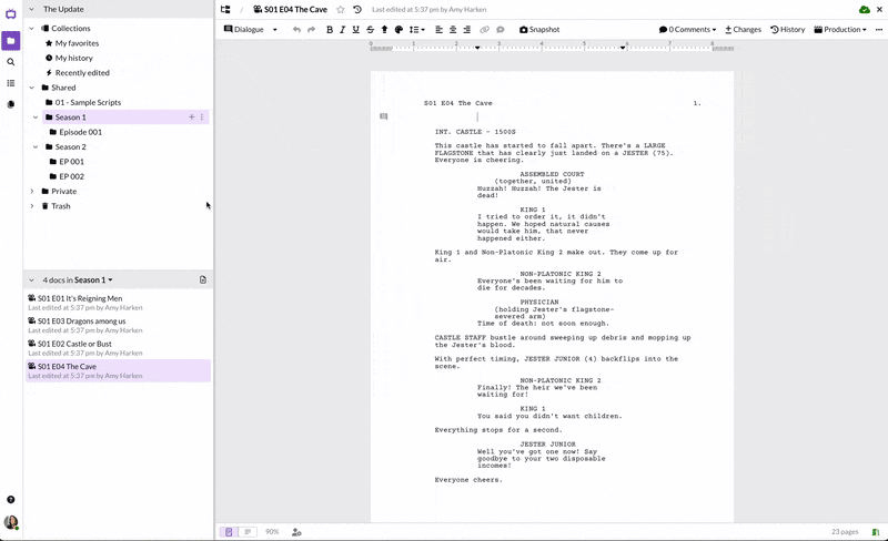 Searching across scripts in Scripto