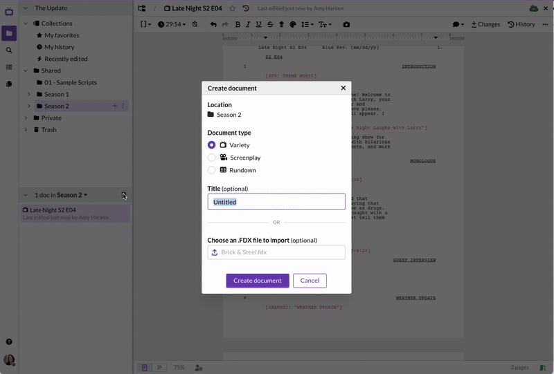 Scripto rundowns: turning a script into a spreadsheet in one click