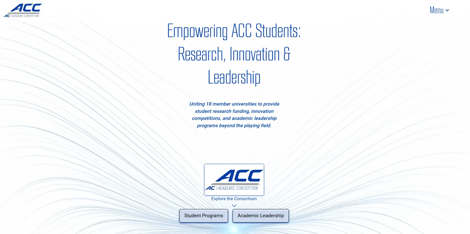 ACC Academic Consortium website homepage