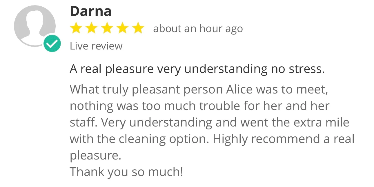 Original customer review 10 shared by Property Clearance North West