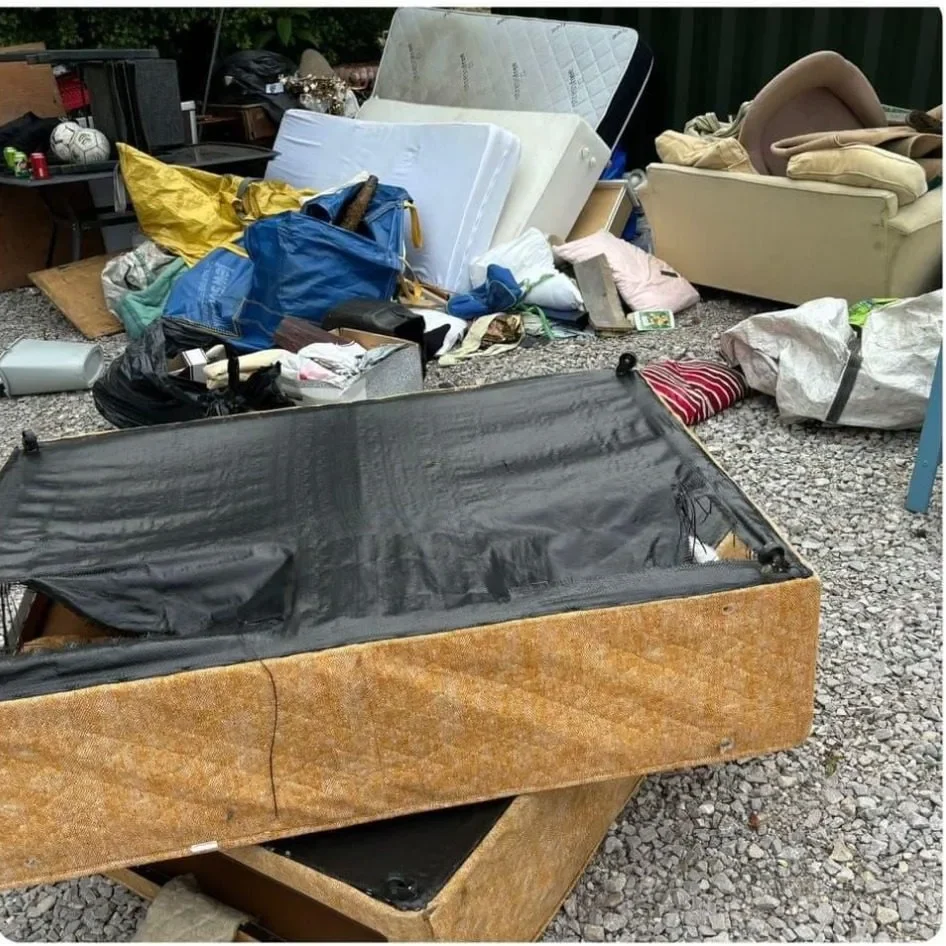 Household furniture and items awaiting clearance during one of our jobs