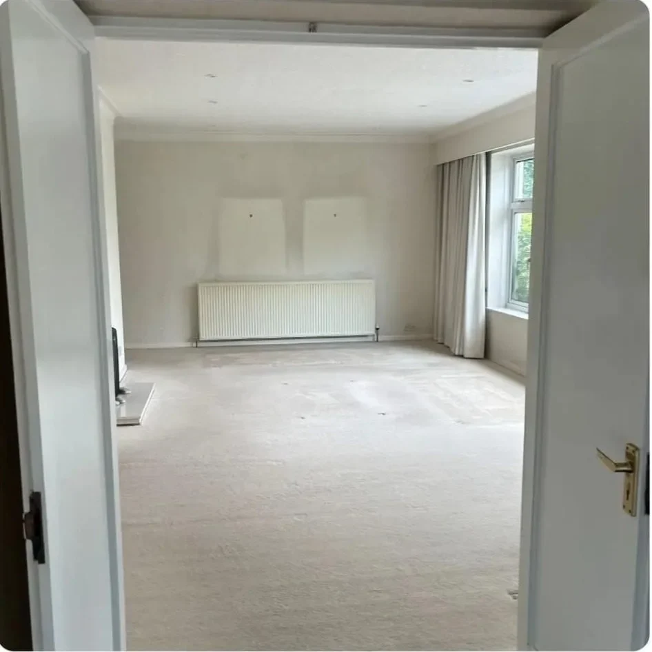 An empty room after a house clearance