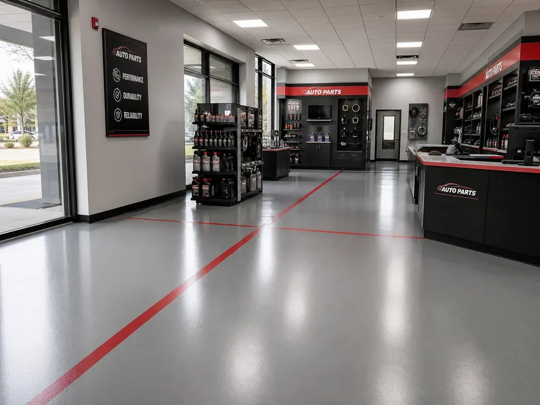 Finished commercial concrete floor