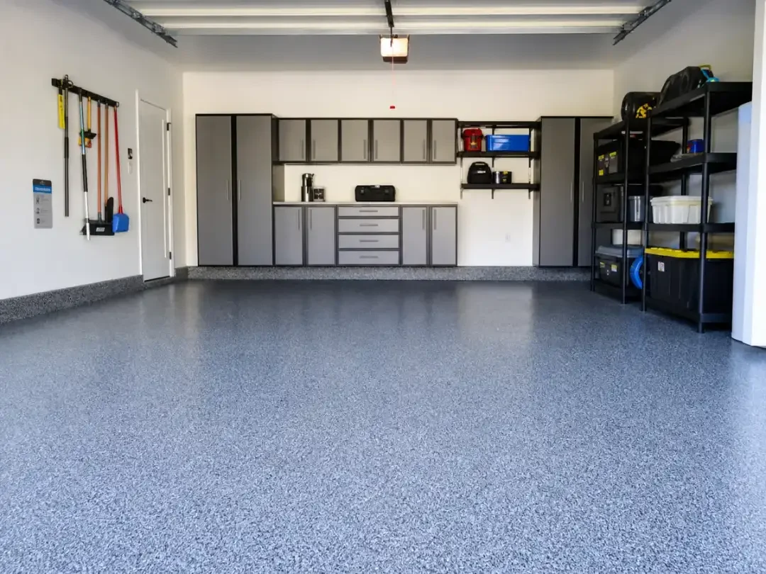 Charcoal garage floor in Pinellas Park