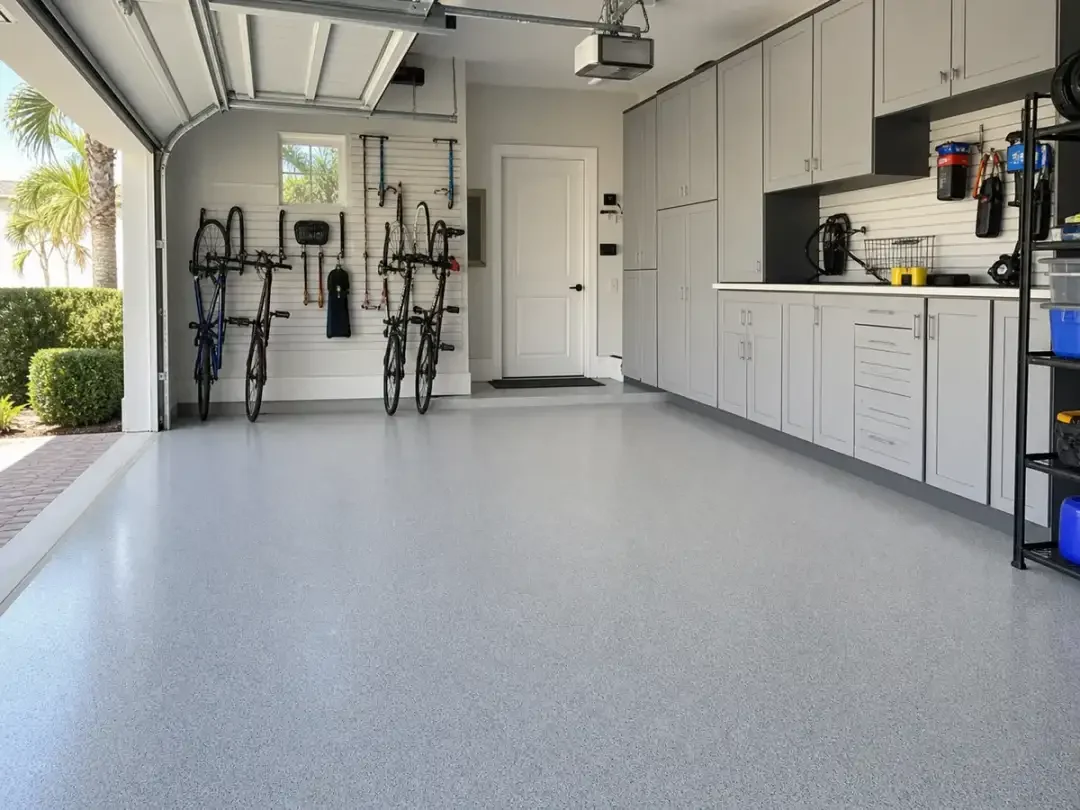 Light gray garage floor in Safety Harbor