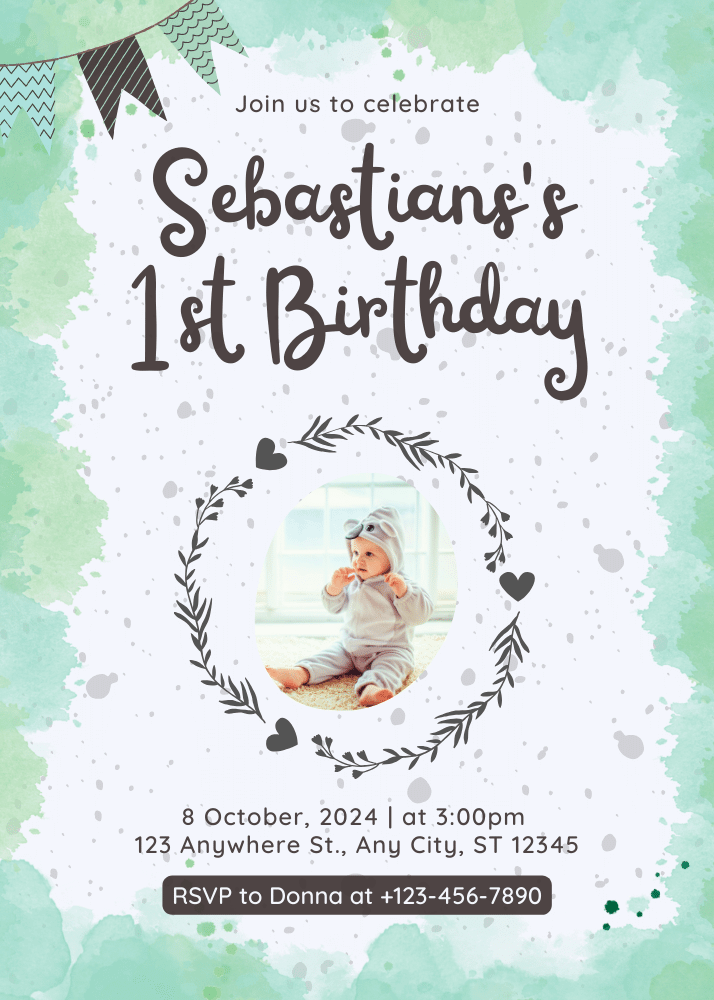 baby birthday invitation