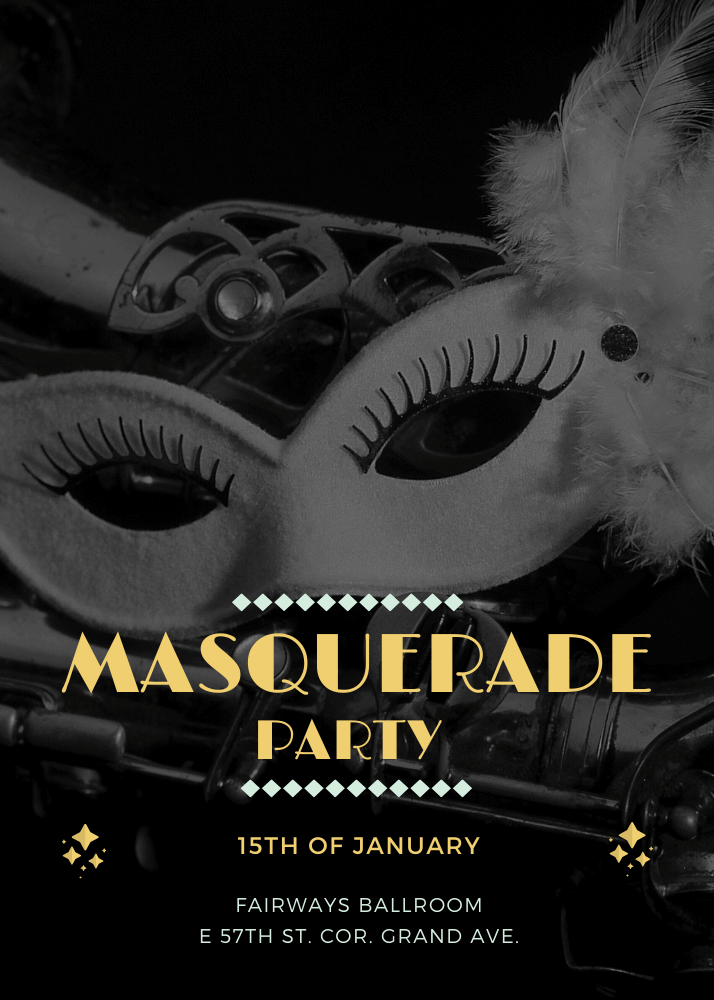 masquerade party invitation