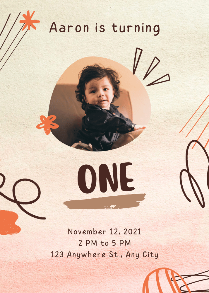 first birthday invitation