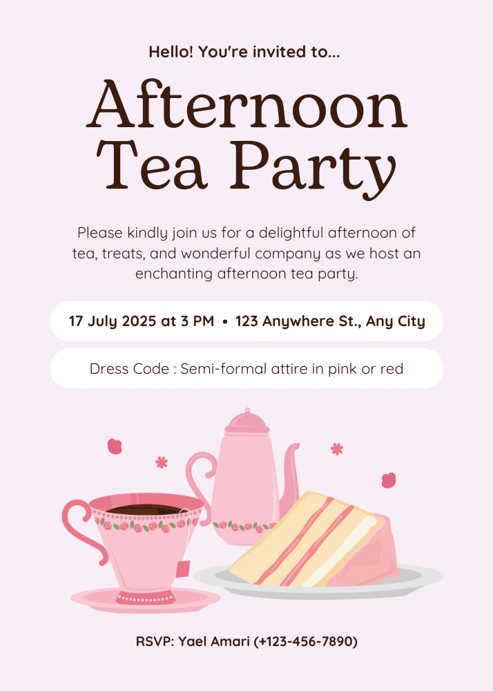 tea party invitation