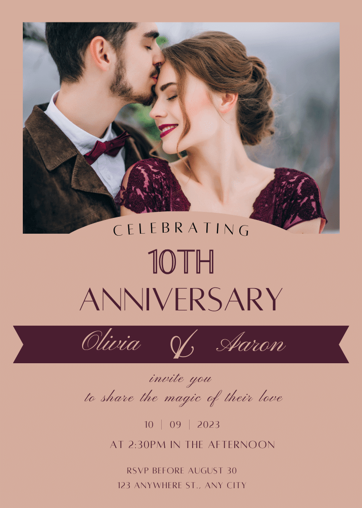 anniversary celebration invitation