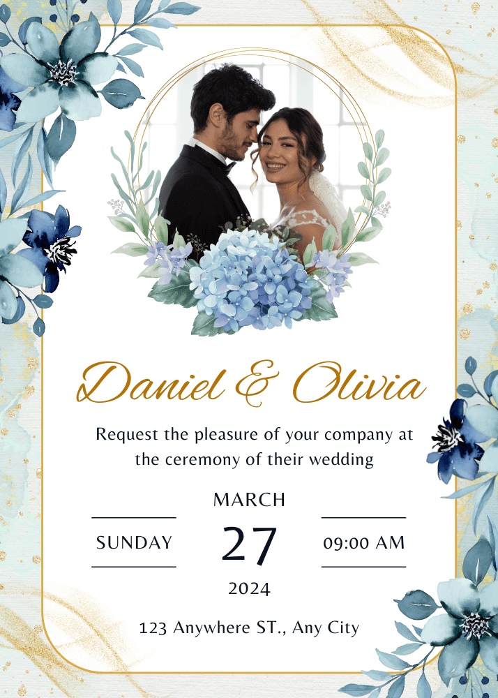 Wedding invitation for the AI wedding invitation maker