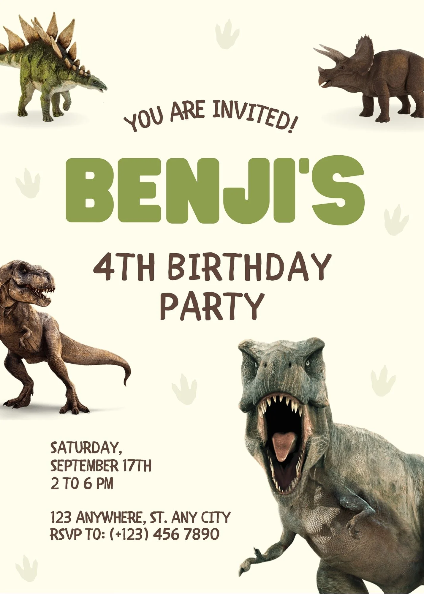 dinosaur birthday invitation