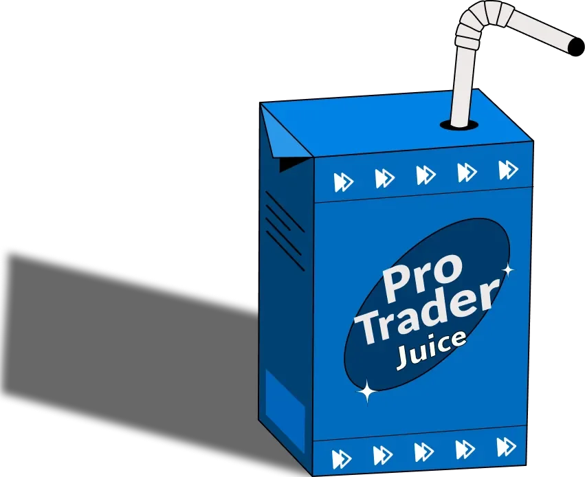 Juice box labeled Pro Trader Juice, symbolizing resources for new traders.
