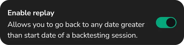 FX Replay replay mode setting
