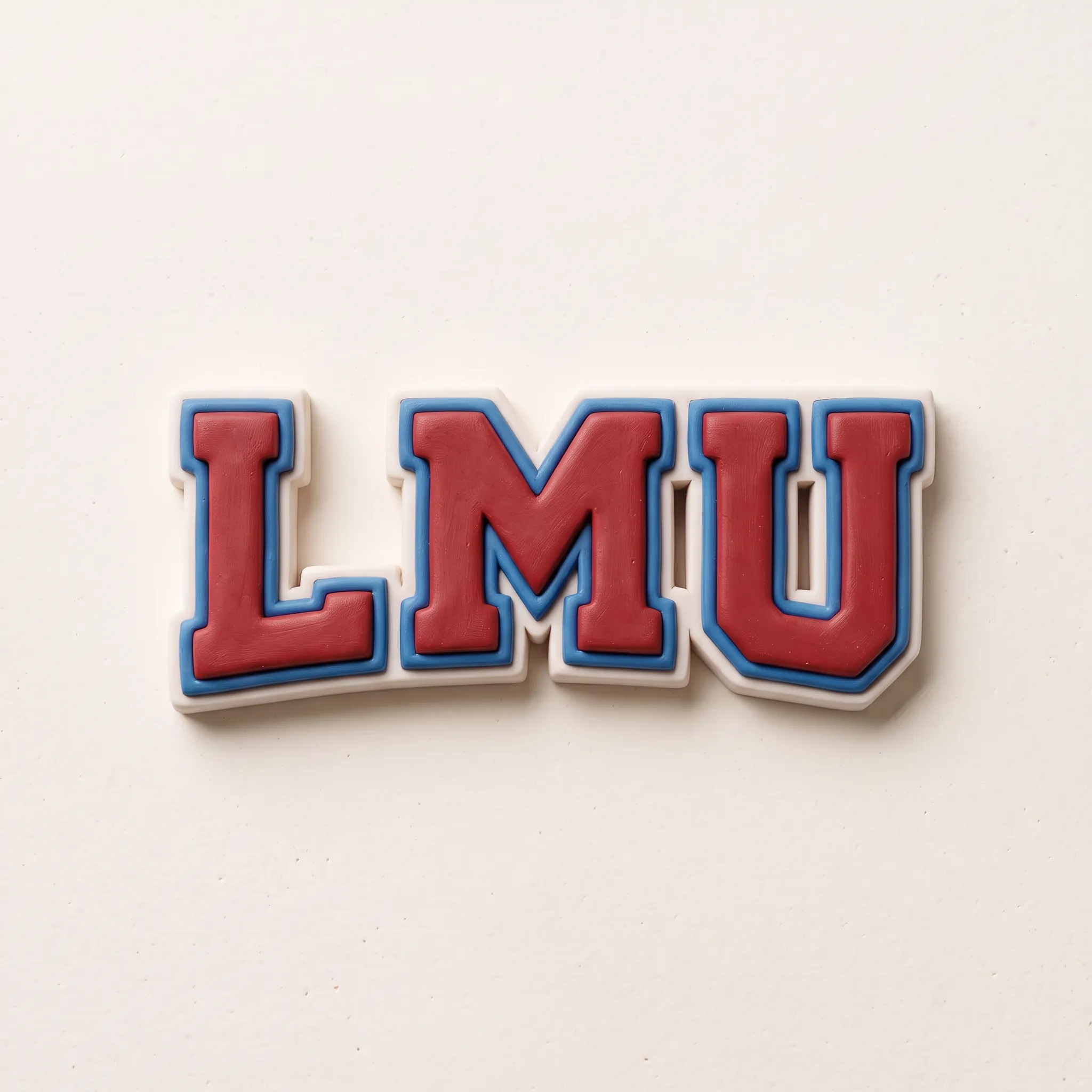 Clay-styled LMU lettering