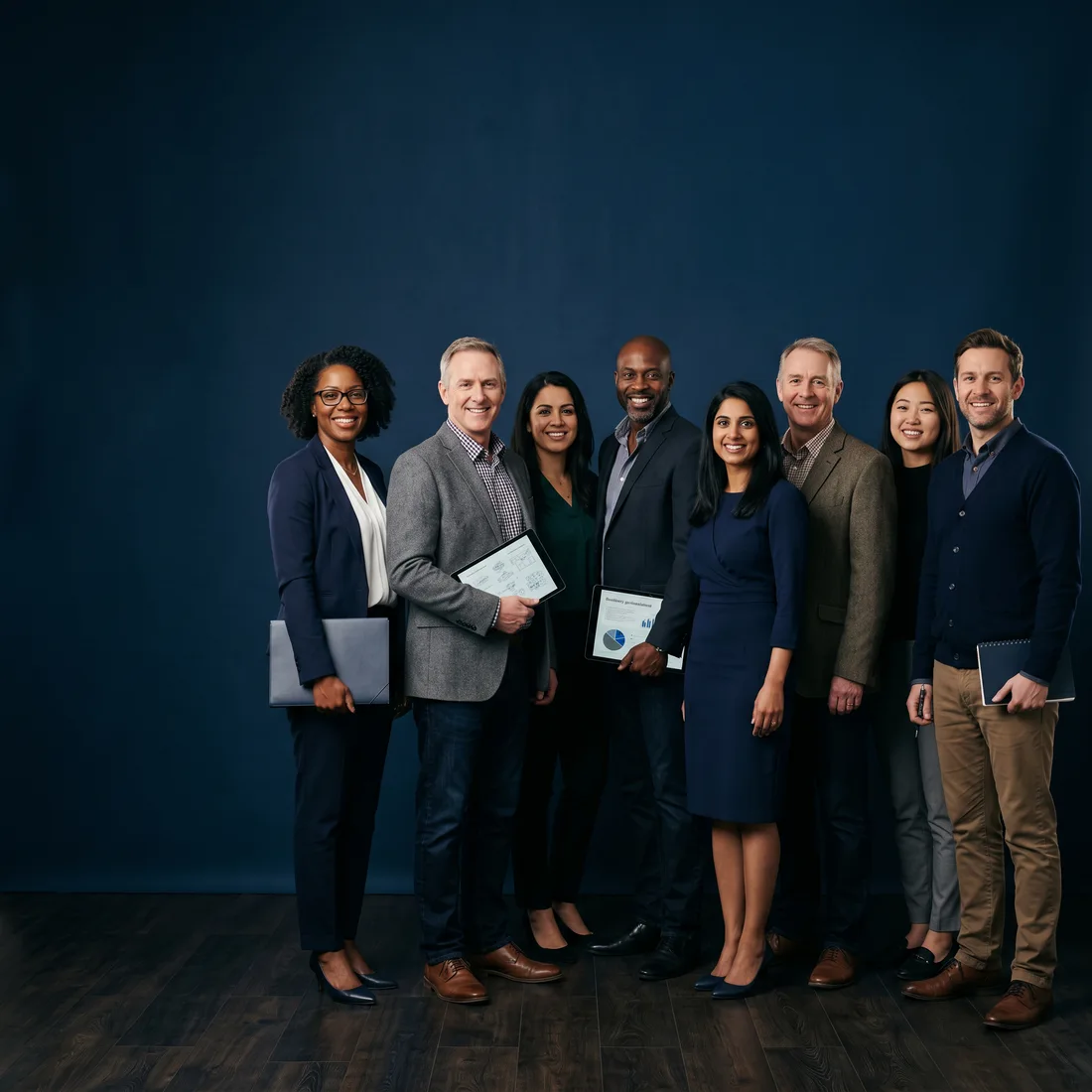 Illustration of a group of education professionals
