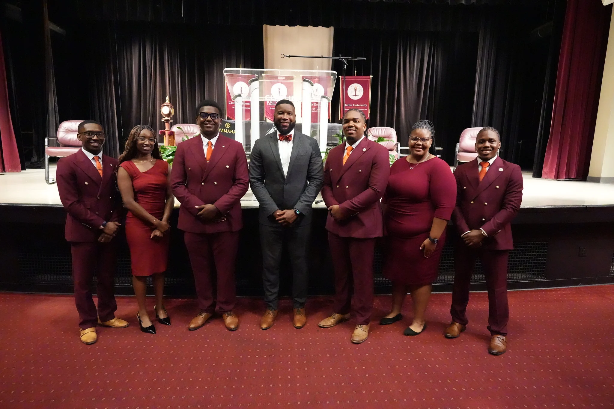 Claflin Student Government Association leaders with Dr. Arthur Doctor