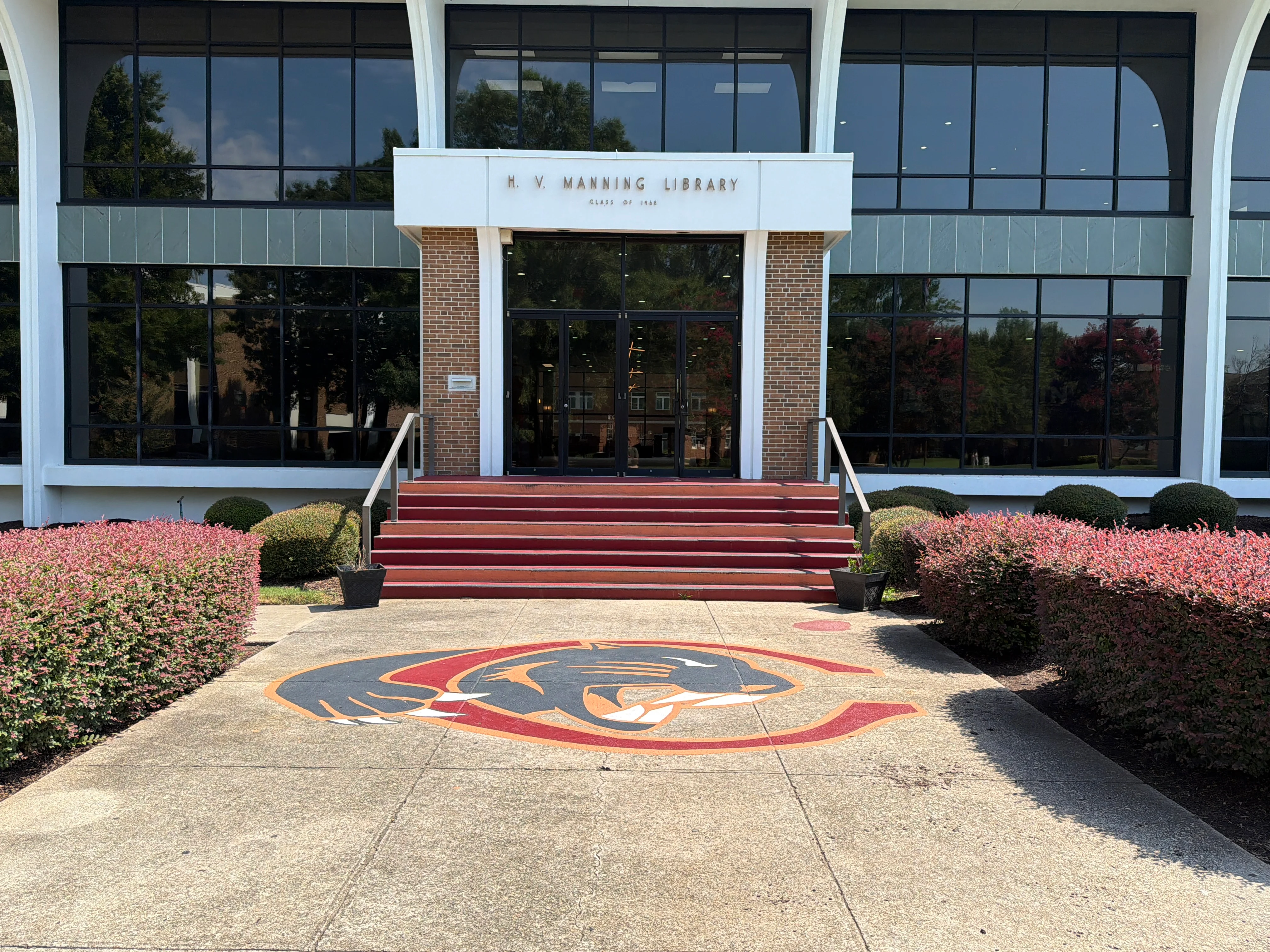 Entrance to the H.V. Manning Library at Claflin University