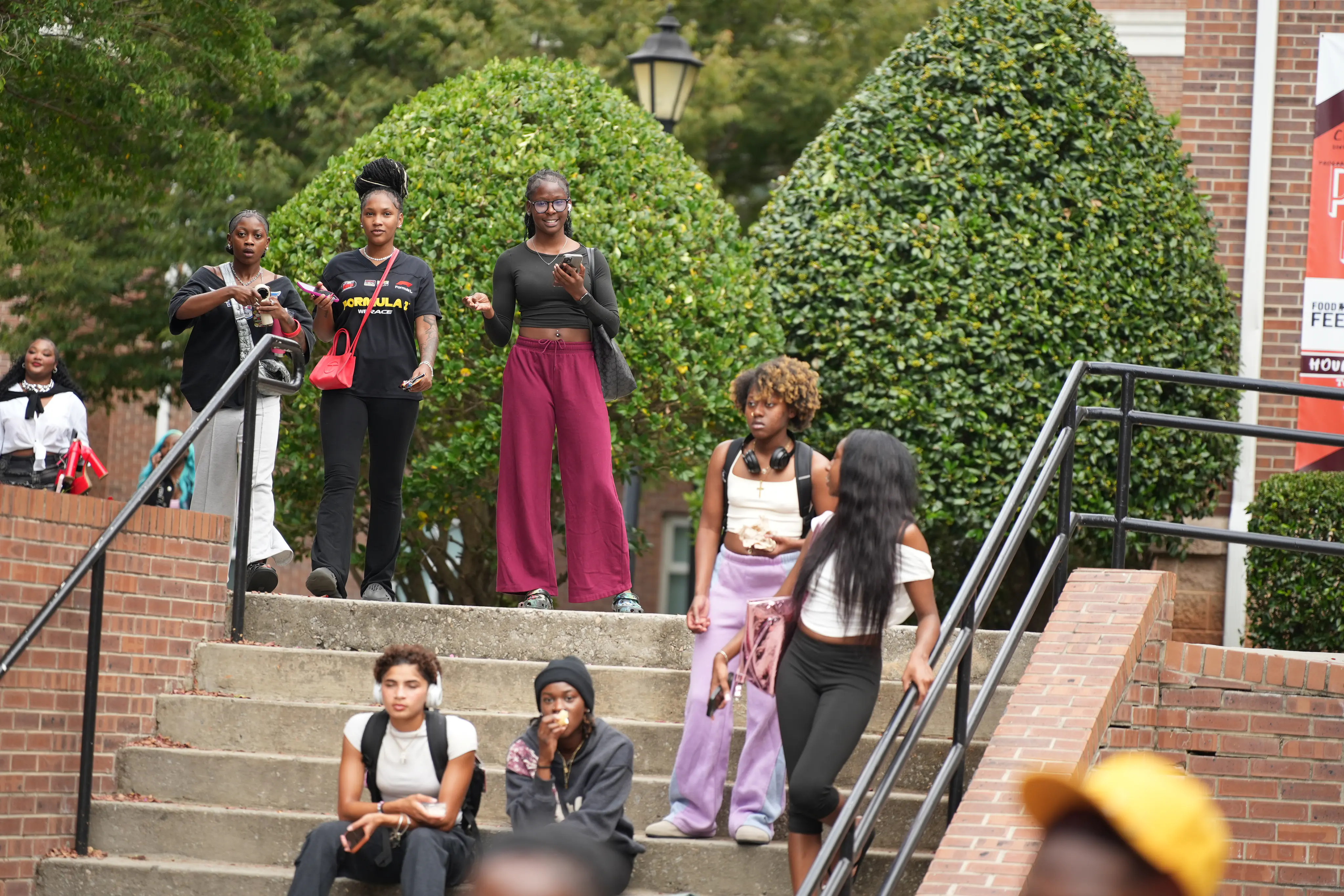 Claflin University students on campus