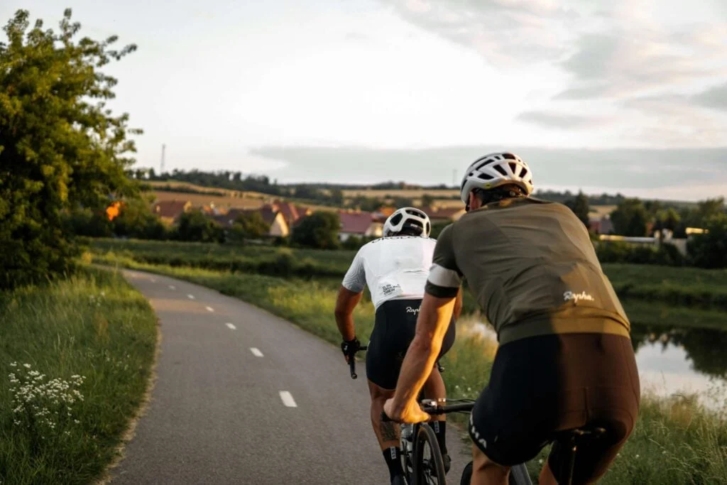 People biking outdoors — Sengo supports active, balanced lifestyles for its team