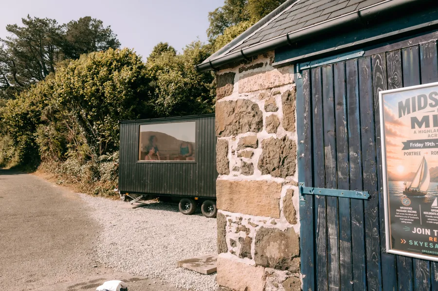 Portree Sauna beside the Skye Sailing Club boathouse