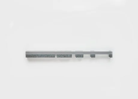 Donald Judd's Progression sculpture in anodized aluminium