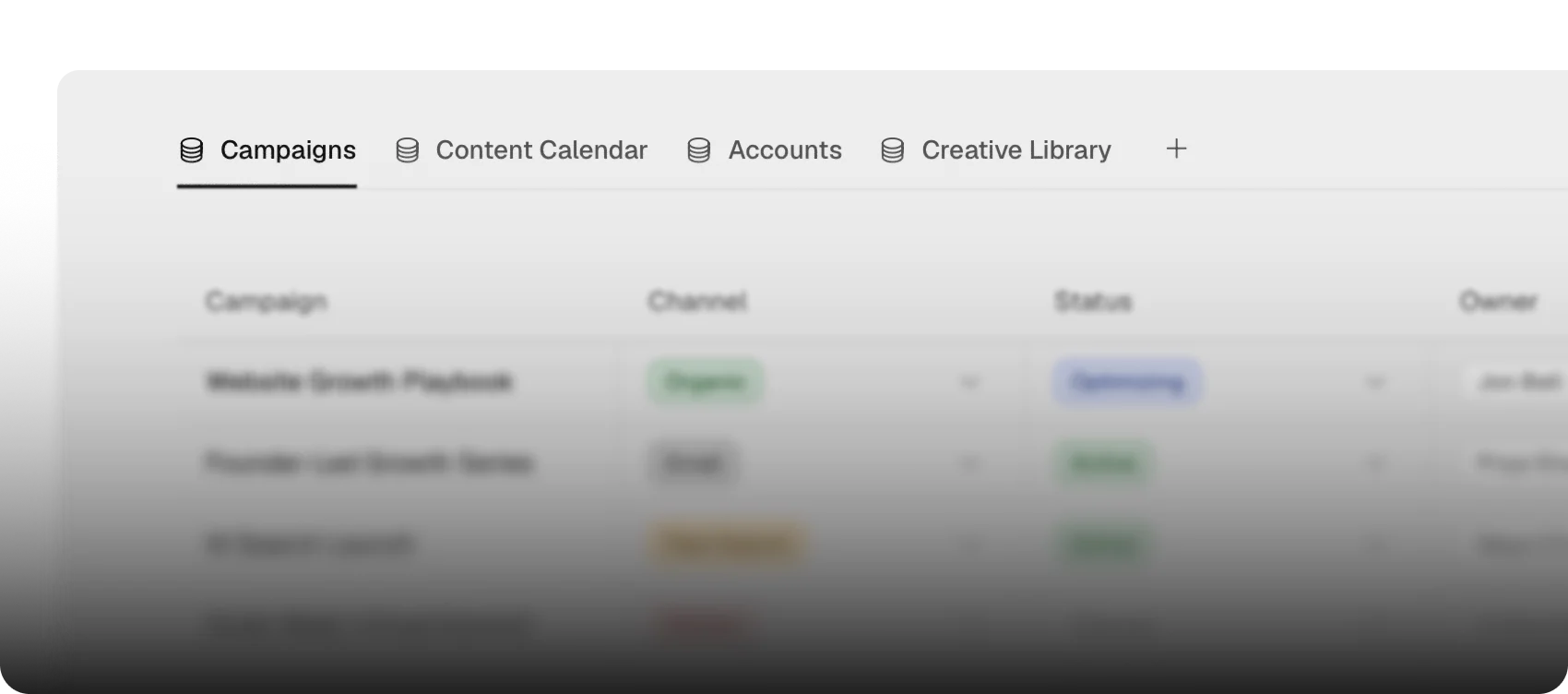 Ploy database interface with multiple datasets open as tabs