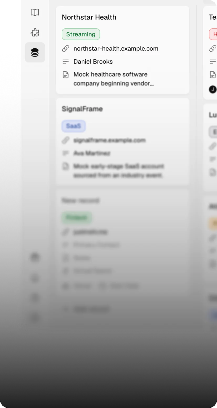 Ploy database records displayed in a Kanban view
