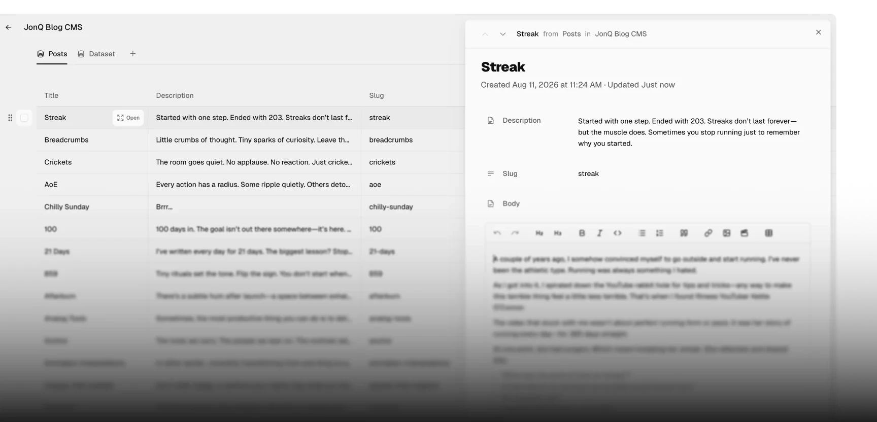 JonQ Blog CMS table and record editor powered by PloyDB