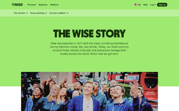 Wise About Us page