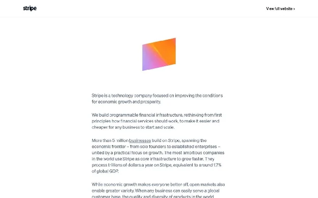 Stripe About page