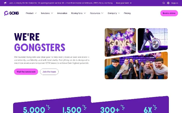Gong About Us page