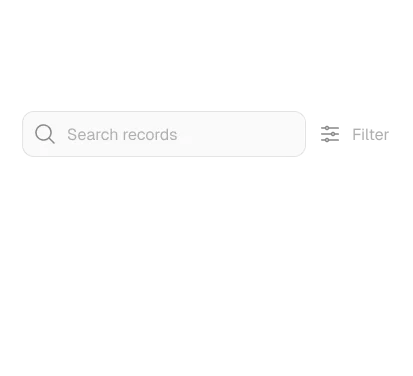 Search records field in a Ploy database