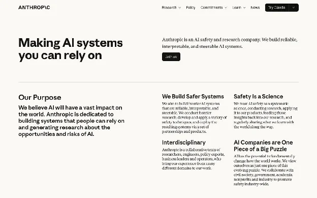 Anthropic company page