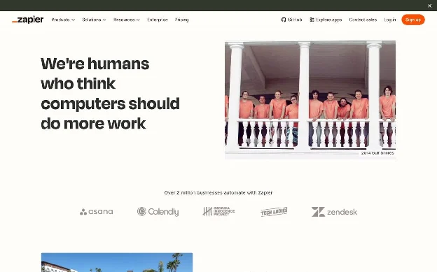 Zapier About Us page
