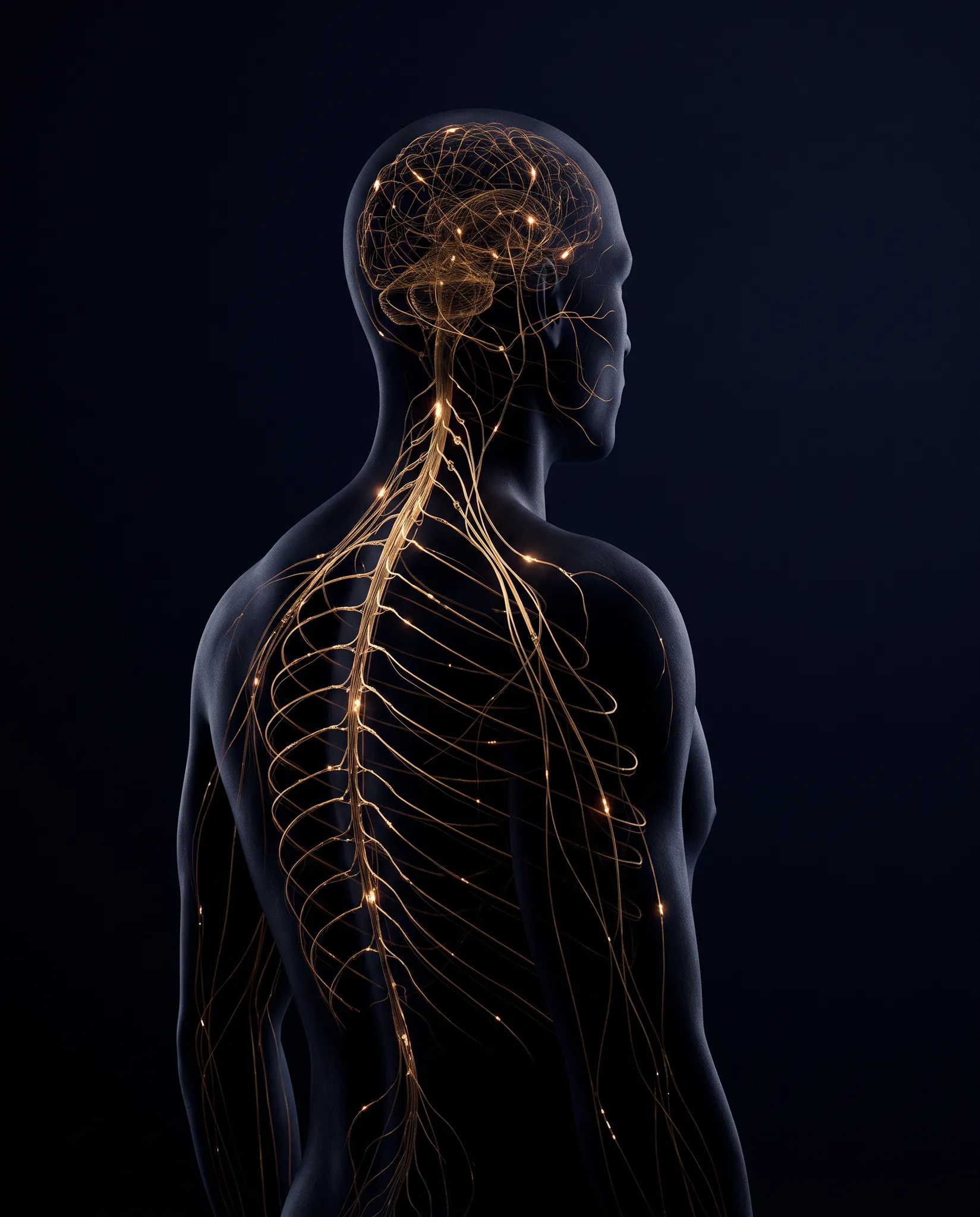 Visualisation premium du système nerveux humain