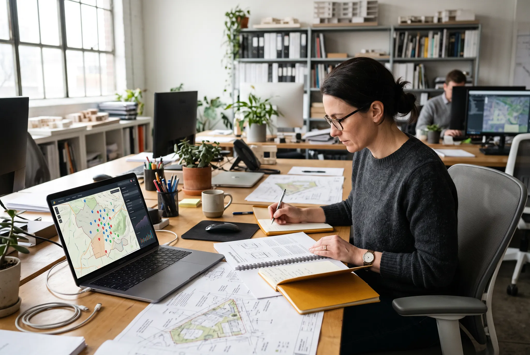 Planning consultant turning a project brief and site plans into a map-based engagement workspace