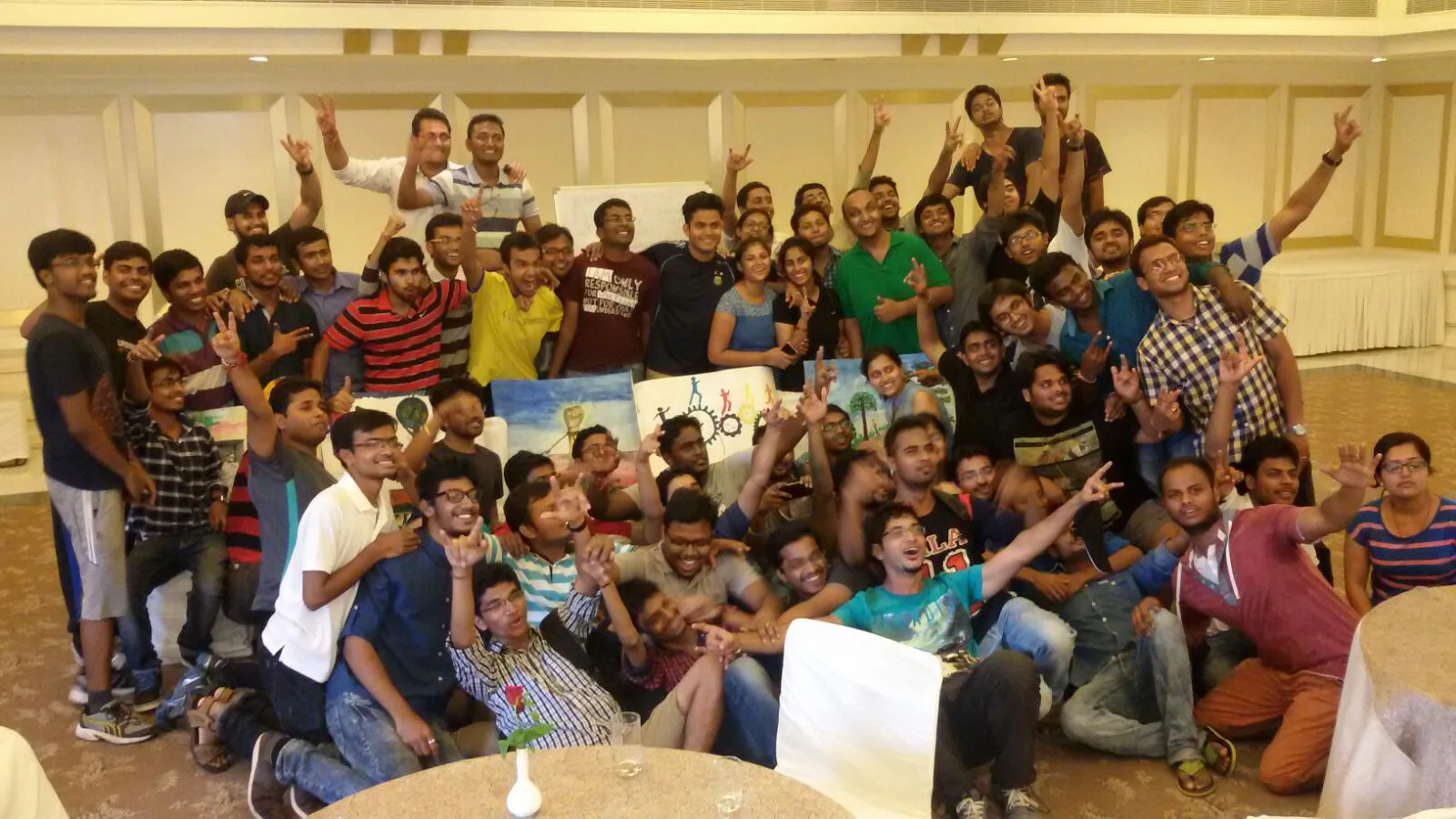 Management trainees in a Basecamp session