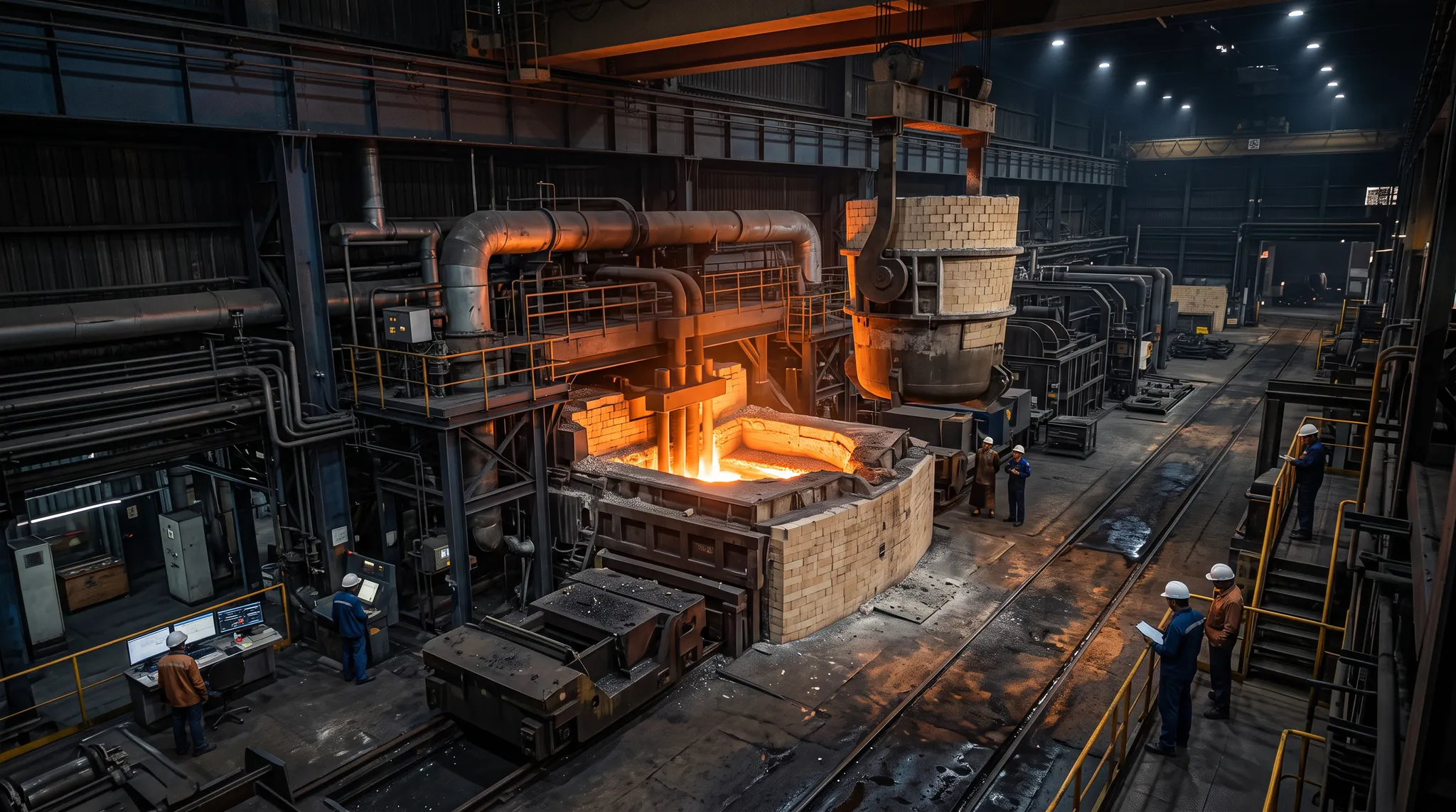 High-temperature steelmaking operation